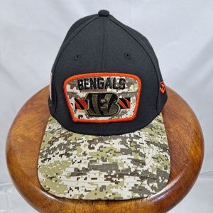 NFL Cincinnati Bengals Black Military Fitted Hat